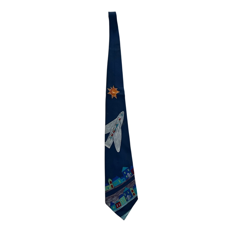 Vintage - save the children fasten your seatbelt Airplane Design Tie